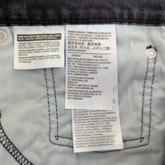 Levi’s 505 Men’s Regular Fit Black Jeans W36 L30 - Picture 16 of 16